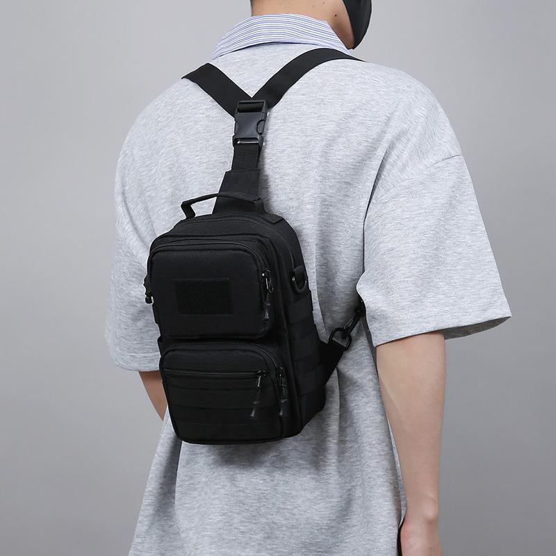 Herren Taktische Camouflage Schultertasche - Mehrfachtaschen Brusttasche Konvertiert zu Umhängetasche/Rucksack (Langlebiges Wander-Essential)