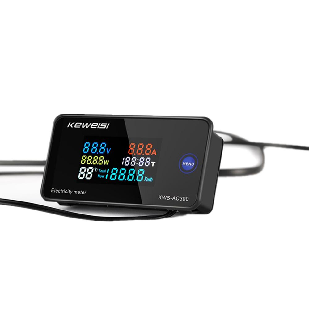 KWS-AC300 Digital Voltmeter AC 50-300V Voltage 45-65Hz Power Energy Meter LED AC Wattmeter 0-100A Detector