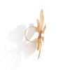 Elegant Big White Flower Adjustable Ring for Women Vintage Petals Open Chunky Exaggerated Finger Ring Bridal Wedding Jewelry