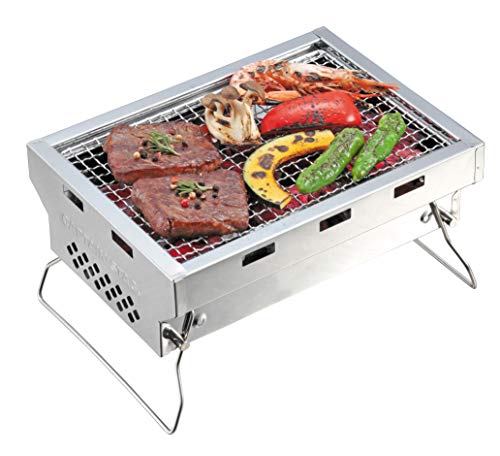 Captain Stag UG-62 Stainless Steel Solo Grill Compact Barbecue Stove