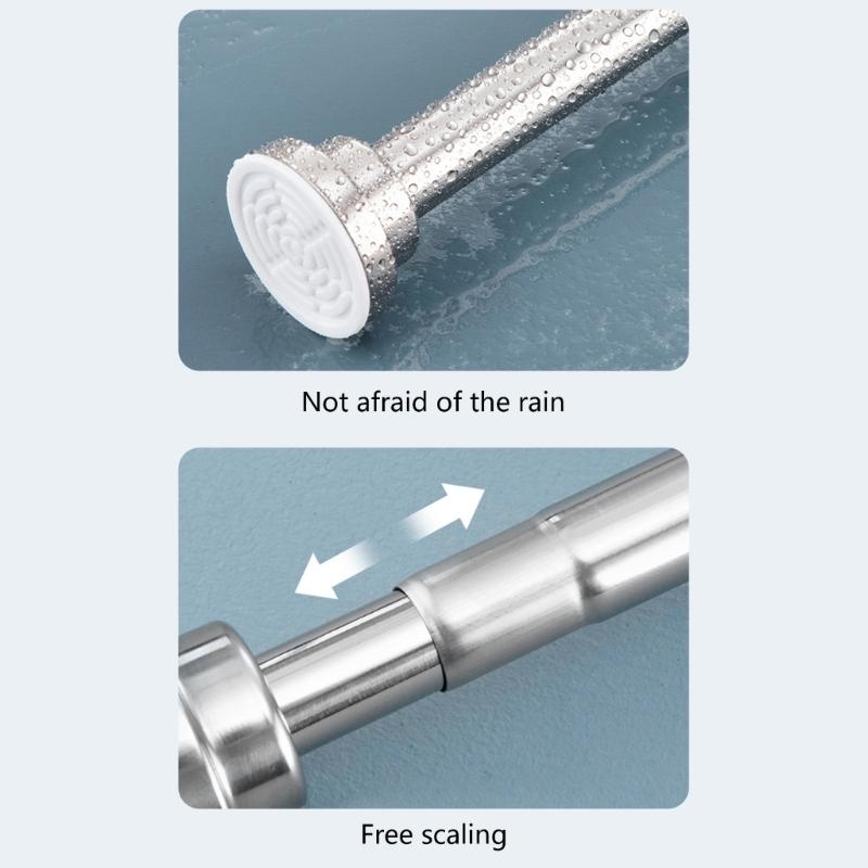 Strong Tension Rod Simple & Practical Curtain Rod Easy to Install Curtain Rod Perfect for Window Bathroom & Closet