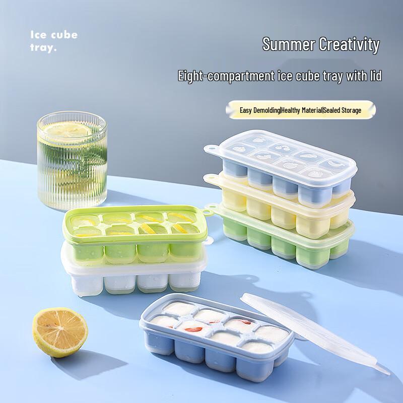 Changbaosen 10-Pack Ice Cube Tray Set with Lids