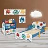 Lit enfant - GINGER HOME - 140x70 cm - Barrières anti-chute - Thème MONSTER - MDF/contreplaqué