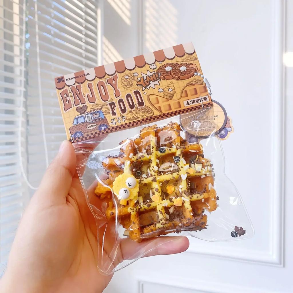 Squishy Food Creative Kids Fidget Toy Simulation exquisite Waffle  Bread Toast Donuts Slow Rising Squeeze Stress Relief Toys
