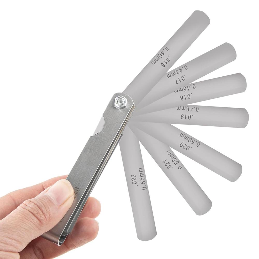 32 Piece Feeler Gauge Portable Durable Various Specifications Arc Stainless Steel Feeler Gauge Gap Gauge Rangefinder