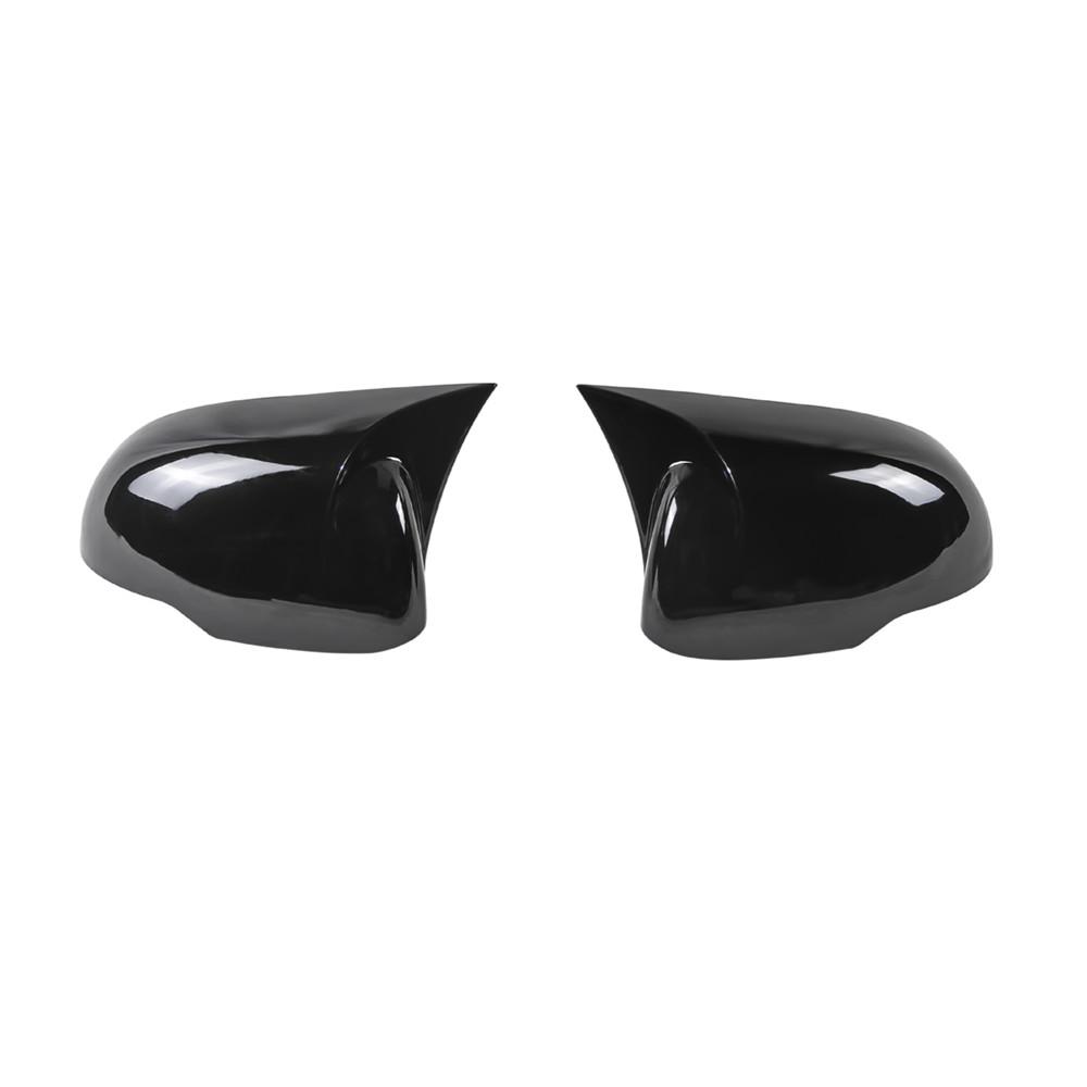 

For Hyundai I20 2008-2014 OX Horn Rearview Mirror Cap Side Mirror Cover Exterior Sticker Wing Trim Car Accessories With/No Light Black- With Light