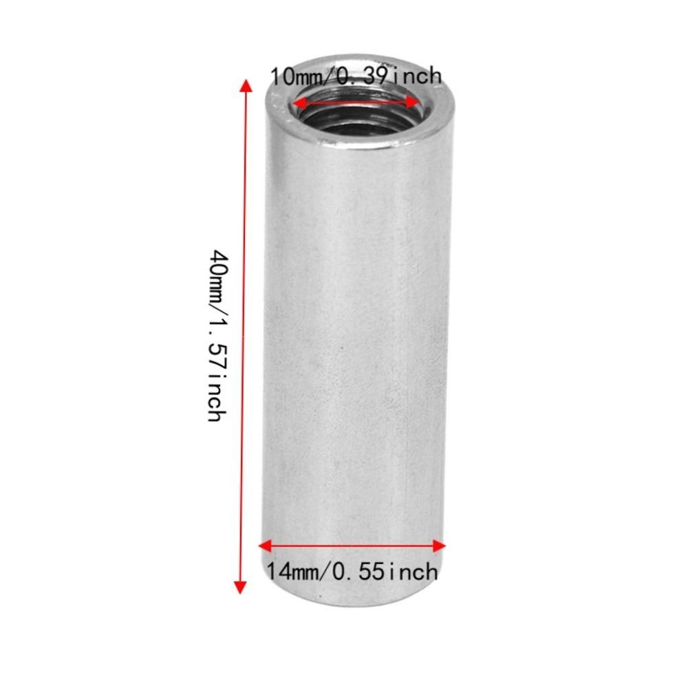 10pcs Round Shape Coupling Nut Female Thread Stud Nut Fine Thread Fully Threaded Nut Pipe Connector