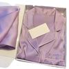 Women's Silky Purple Ice Silk Pajamas Set - Long-Sleeved Cardigan and Pants