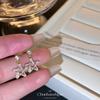 Dongdaemun no ear hole explosion zircon exquisite super flash sweet star stud earrings women's ear clips no hole high sense earrings