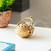 'Inayaat' Brass Dhoop Dani Incense Burner (Pure Brass, 4.2 Inches,) | Handcurved Brass Dhuna Dani Arti Loban Dani Dhoop Burner for Puja Dhoop Dani