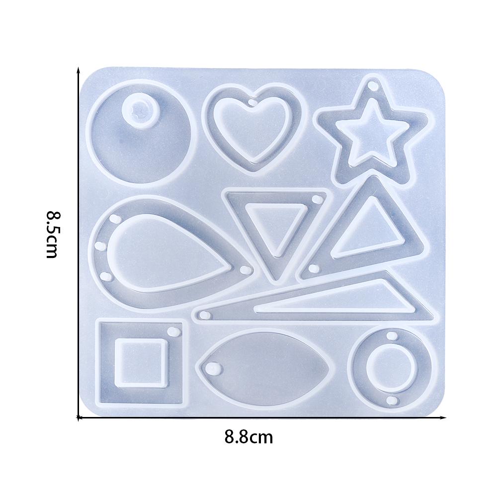 Earring Pendant Silicone Mold Epoxy Resin Jewelry Making Molds Heart Leaves Moon DIY Charms Pendant Mould Creative Jewelry Craft