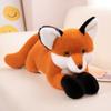 Peluche renard de dessin animé non toxique de 45 à 90 cm, à longue queue, blanche et rousse, douce et câline, cadeau d'anniversaire ou de Noël.