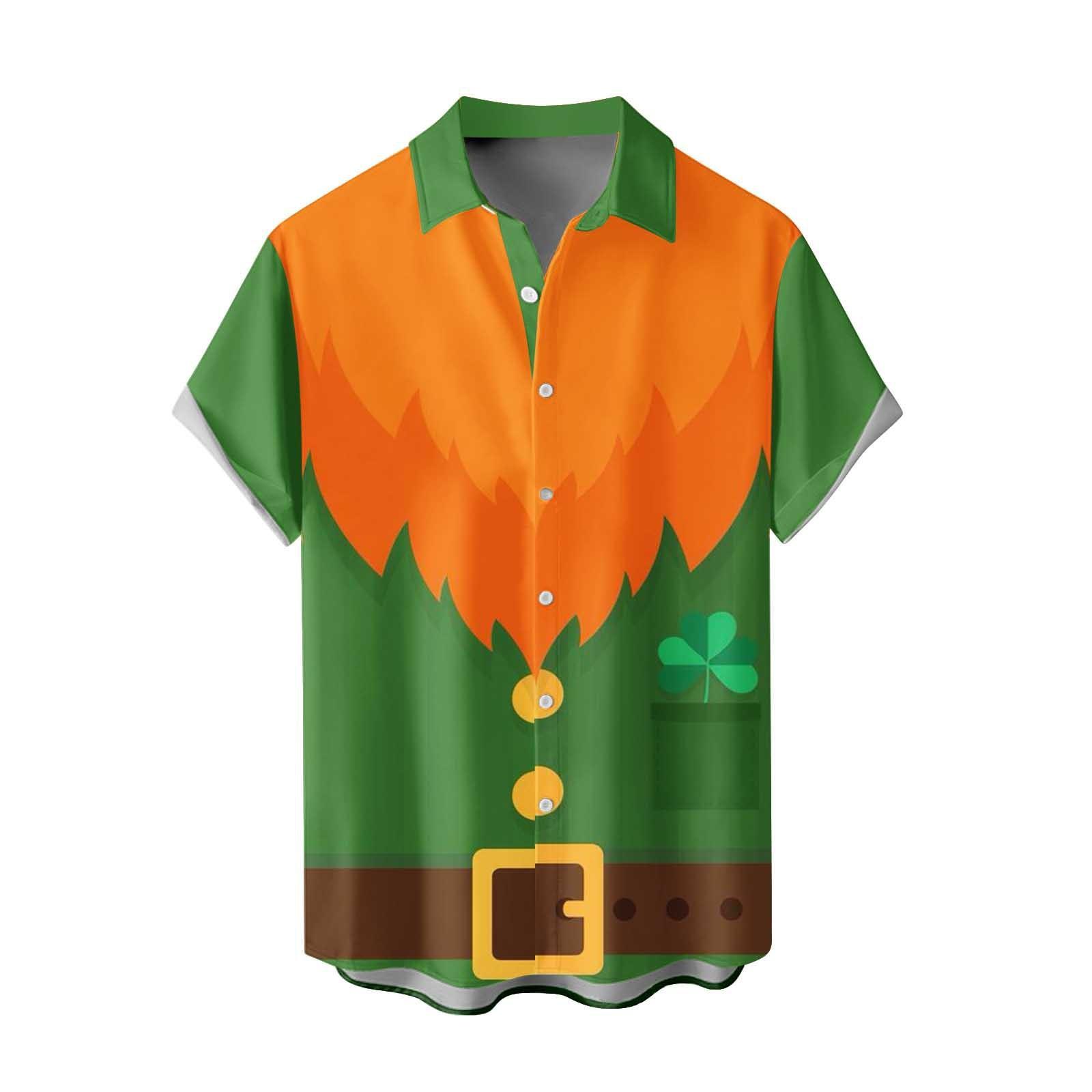 Новые весенние и летние мужские рубашки свободного покроя с 3D-принтом и короткими — фото 4