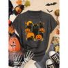 Halloween Atmosphere Printing Fashion Casual Short Sleeve Crew Neck Women's T-Shirt