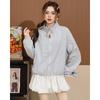Chaqueta Casual de Cuello Alto con Encaje Empalmado ET BOITE