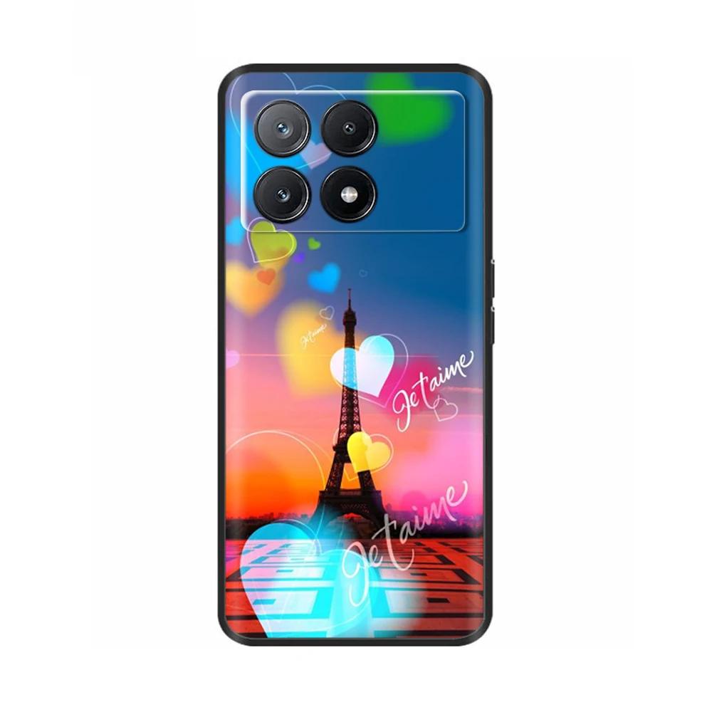Case For Poco X6 Pro Phone Back Cover For Poco X6 Neo Pocox6 Pro 5G Soft Black Silicone Bumper Shockproof Protective Shell Cases
