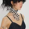 Polka Dot Organza Scarf (White)