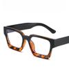 Thick Edge Square Frame Anti-blue Glasses Women Men Flat Mirror  Eyewear Blocking Glasses Optical Spectacle Eyeglasses