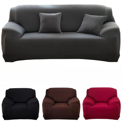 Unifarbiger elastischer Sofabezug, Sofabezug All-Inclusive Sofakissenstoff Vollbezug, Einzel-, Doppel-, Dreier- oder Vierer-Sofa-Kombination Einfarbig