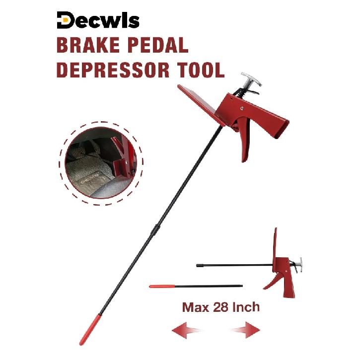 28-Inch Car Brake Pedal Depressor Tool, Adjustable Pedal Fixing Tool,  Prevent Vehicle Slipping, For Car Testing/Car Maintenance
