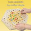 Wooden Triangle Chess Board Game - Parent-Child Interactive Educational Toy