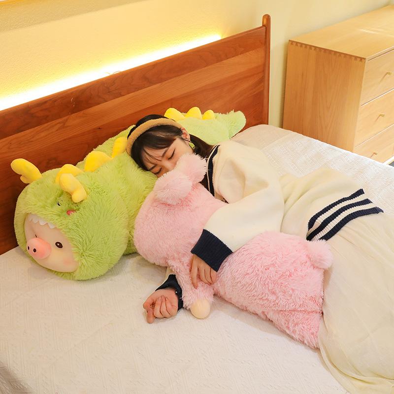 Cute party model piggy throw pillow plush toy girl bed sleeping doll warm heart to accompany girlfriend birthday gift