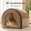 Cozy Cat & Dog Tent Bed - Washable, Detachable, All-Season Enclosed Shelter with Security.
