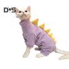 Dinosaur Cat Clothes Winter Sphynx Cat Pajamas Costume Soft Fleece Warm Cat Jacket for Indoor Hairless Cats