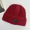 Sweet Cute Soft Waxy Knitted Hat Autumn and Winter Big Letter Ear Protection Wool Hat Simple Versatile Cold Hat Pullover Hat