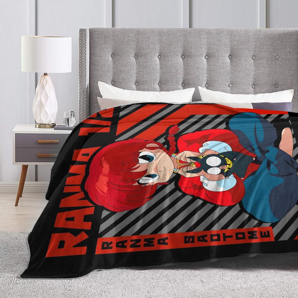Ranma Saotome In Ranma Blanket Flannel Autumn/Winter Multifunction Ultra-Soft Throw Blankets for Bed Bedroom Rug Piece