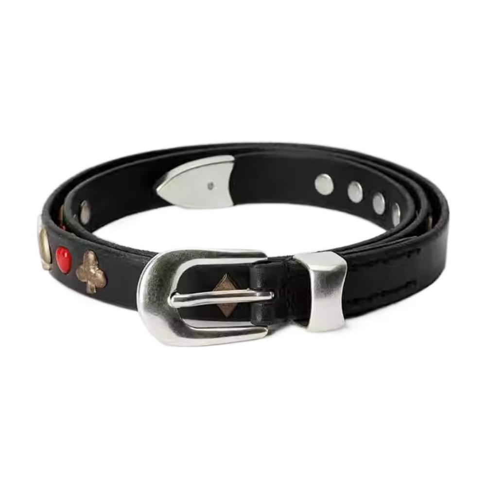 Punk Style Y2K Waist Belt PU Leather Dress Jeans Belt Cool Rivet Waistband  Streetwear
