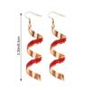 Ohrringe mit Spiral-Anhänger für Damen, im Herbst-Look, Schmuck aus Edelstahl, lang, eigenartig, trendig für Teenager, Alltag
