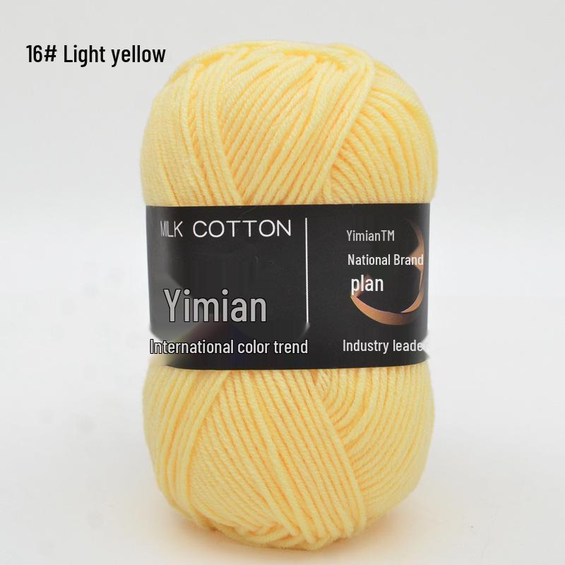 Yimian Milk Cotton Yarn for Baby Crochet: 4 Strands for Dolls, Slippers & Blankets