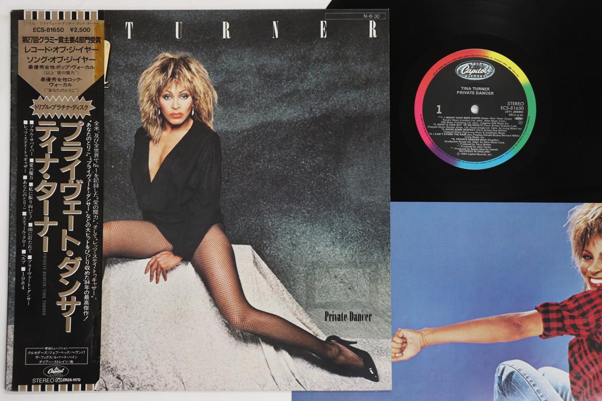 LP Record TINA TUNAER  Private Dancer  US Version Sleeve ECS81650 CAPITOL 1984 Japan Obi SoulFunk Used
