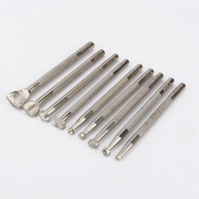 9 pz Strumenti Lavorazione Cuoio Sella Artigianale Intaglio Cuoio Artigianale Set Timbri