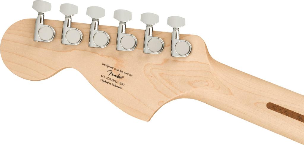Squier by Fender Affinity Series™ Stratocaster® Electric Guitar, Maple Fingerboard, White Pickguard, Black Soft Case