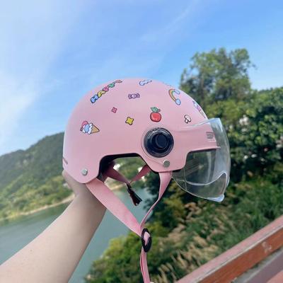 Children's Helmet Boys and Girls Electric Car Hood Anti-fall Cute Kids Four Seasons Electric Car Helmet