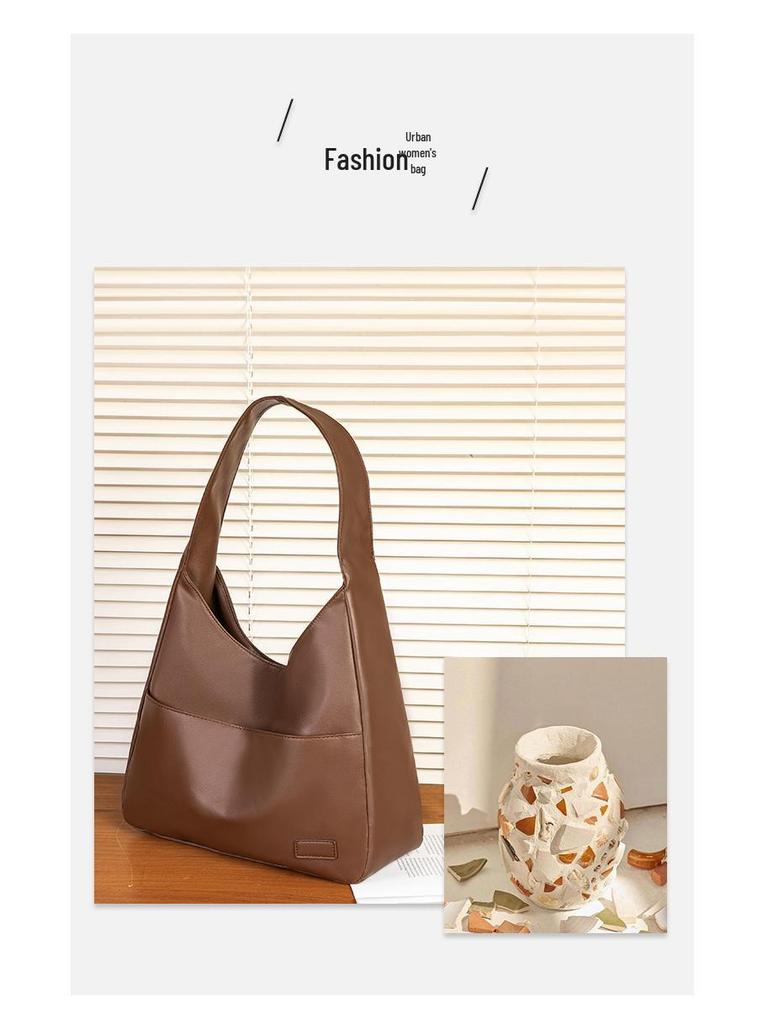 Large Capacity Soft Leather Crossbody Tote Bag for College Students and Ladies, Ideal for Autumn and Winter.
