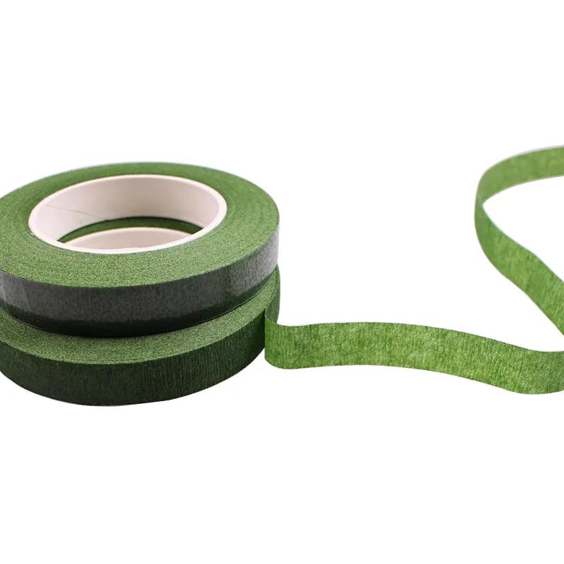 30 Yard 12MM Floral Stem Tape Corsages Buttonhole Artificial Flower Stamen Wrap Florist Green Tapes Nylon Flower Supplies