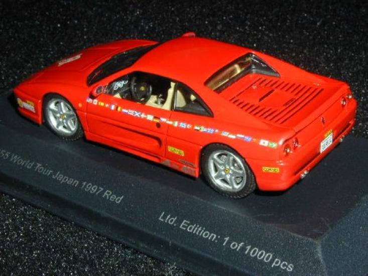 Model Net Scale Ferrari F355 GTB 97 World Tour Japan Red Model 1/43 Round-the-World (Finished)
