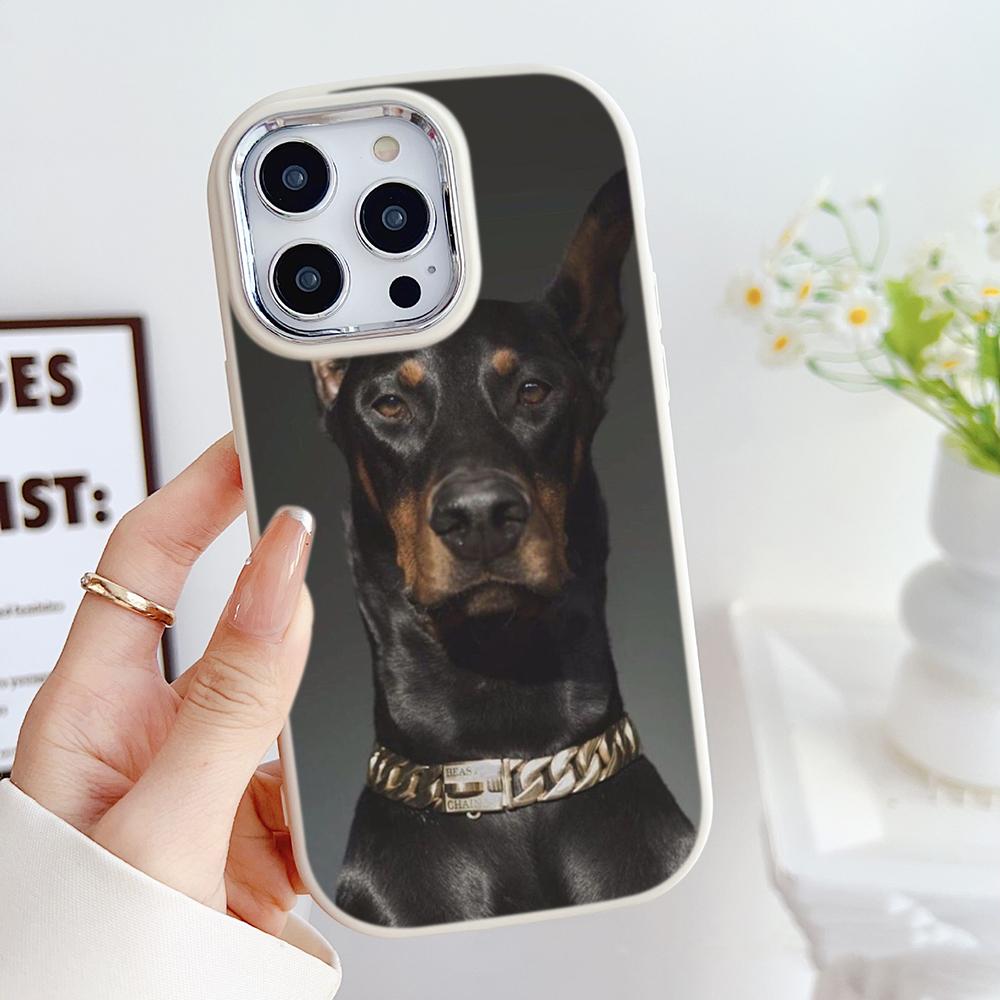 LZ14 Dog Doberman Animal Art Soft Phone Case for Samsung S24 Ultra S23 Plus S21 FE A16 A54 A34 A06 Infinix Hot 40 30i Lens Protection Shockproof Cover