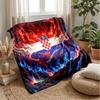 Couverture Flottante Imprimée Football Croatie Douce pour la Peau Chaude Décorative pour Canapé Lit Intérieur Usage Quotidien