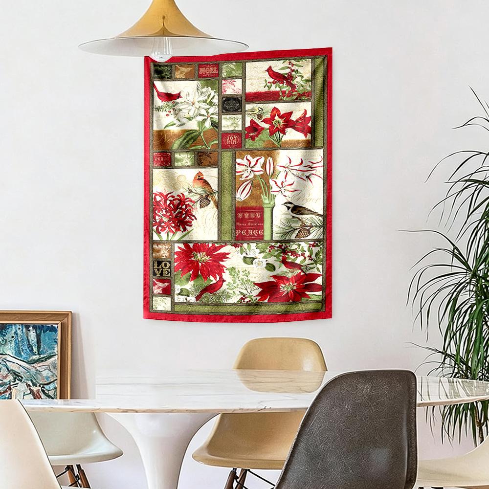 Christmas Wall Decor Tapestry Art For Pet Memorial Birthdaywedding Party Backdrop Family Gift