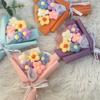 Knitted Daisy Bouquet Mini Crochet Artificial Flower Bouquet Valentine's Day Gifts Accessories Wedding Birthday Party Home Decor