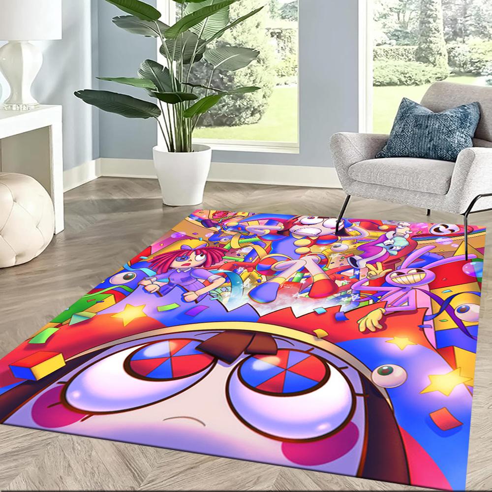 Colorful Chaos Party Square Rugs Are a Great Choice for Living Rooms, Bedrooms, Home Décor, and As Gifts.