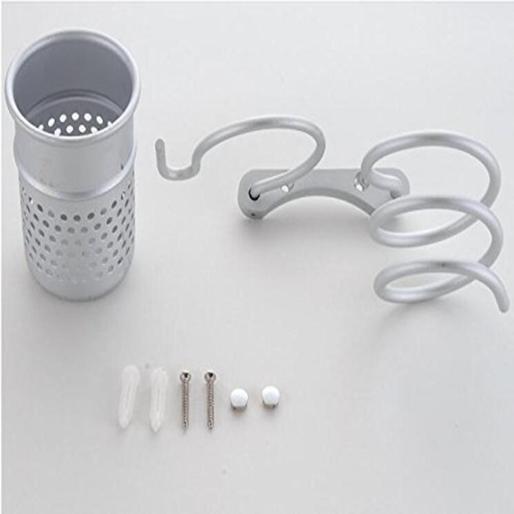 Hair Dryer Holder Stainless Steel Hair Dryer Holder Wall Hanging White High Load Capacity
