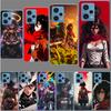 Character MIKASA Phone Case For Redmi Note 13 12 14 15 Pro Plus 13R 11 11T 11E 11S 10 Pro 10S 9 9S Cover Cell Clear TPU Capa Cas