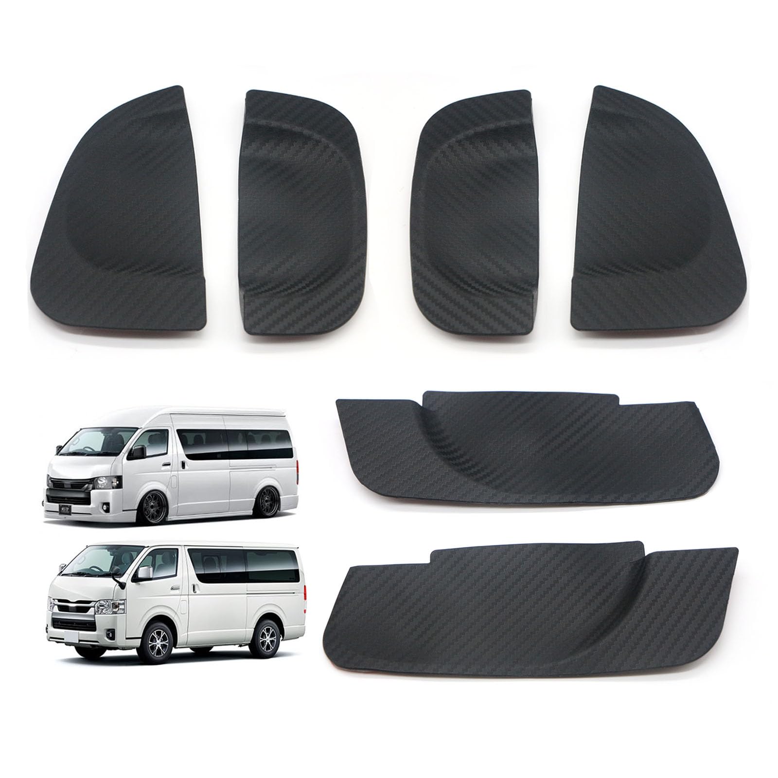 

Kasinfly Защита ручек дверей Hiace 200 серии, Защита от царапин, Накладка на ручки дверей, Для маскировки чёрный