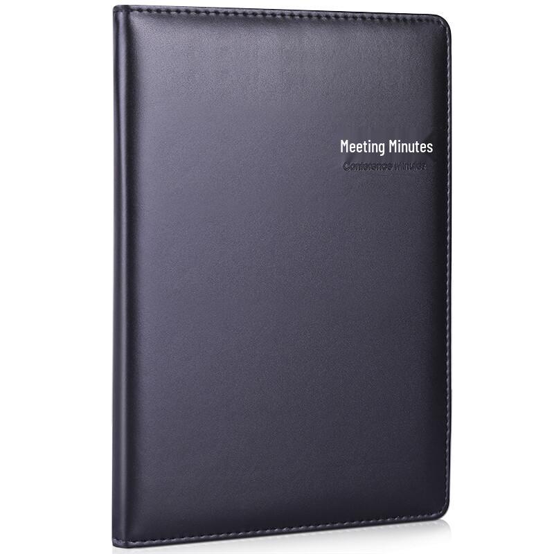 Deli 25K Leatherette Meeting Notebook, Black, 2-pack