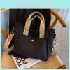 Trendy Canvas Tote Bag For Women With Spacious Interior And Zipper Closure
